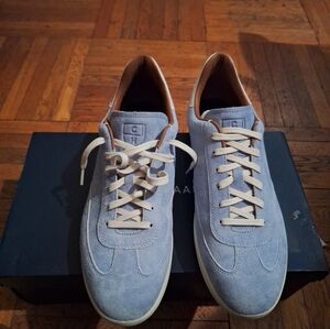 New Cole Hann Men's Grandpro Turf Sneaker/ Dusty Zen Blue Suede/ Size 11.5